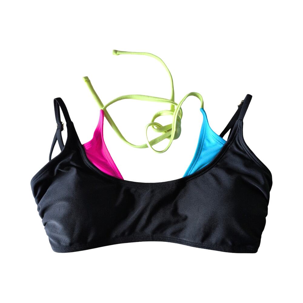 Peekaboo multi color swim top